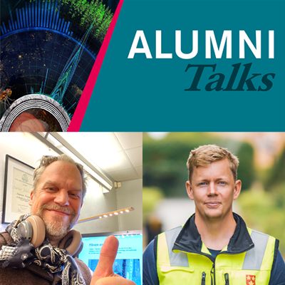 Alumni Talks talare Jonni Gend och Sverker Johansson. Foto: privat