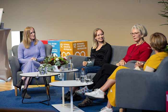 Paneldiskussion med Årets SLU-alumn Anna Richert. Foto: Johan Wahlgren 