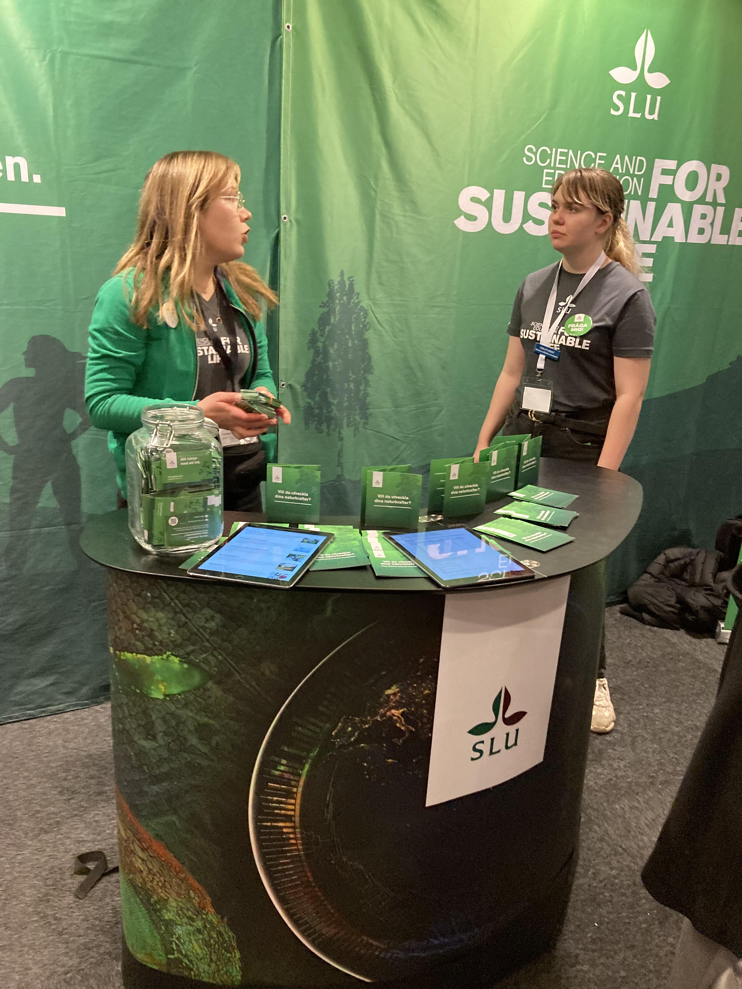 SLU:s monter under SACO mässan 2022