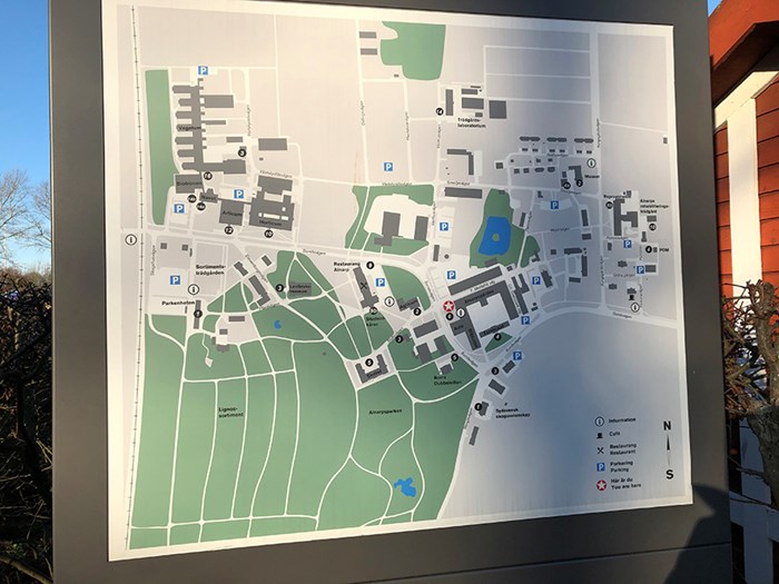 Map over Alnarp Campus.