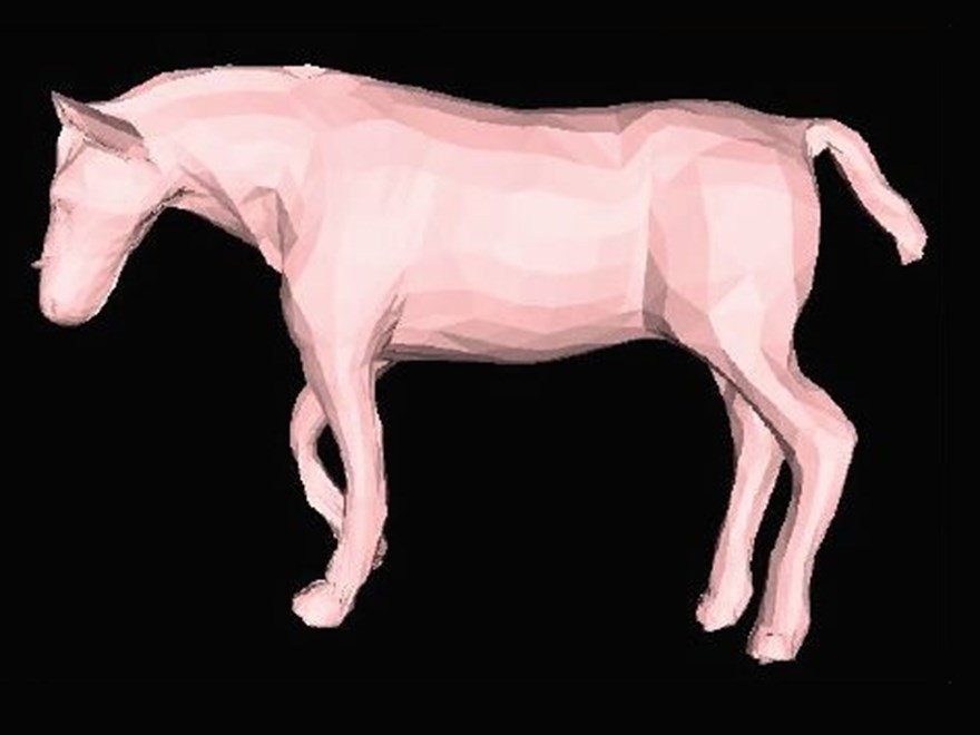 Datorgenererad bild på en häst, illustration.