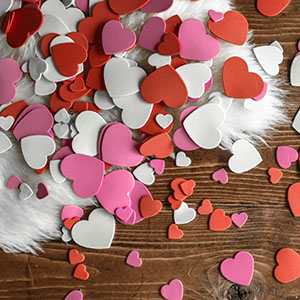 Hearts in different colors, photo.