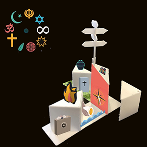 Skissmodell av utställningen.