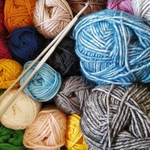 Yarn in different colours, photo. 