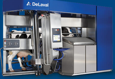 An automatic milking robot from DeLaval machinery