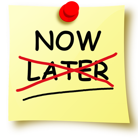 Now later