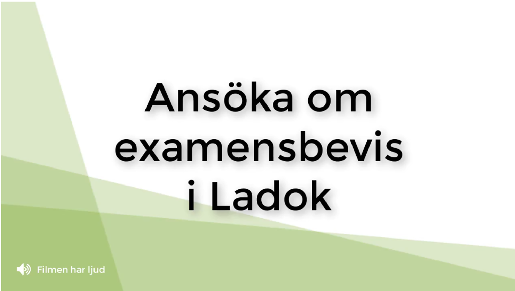 Ansöka om examensbevis i Ladok