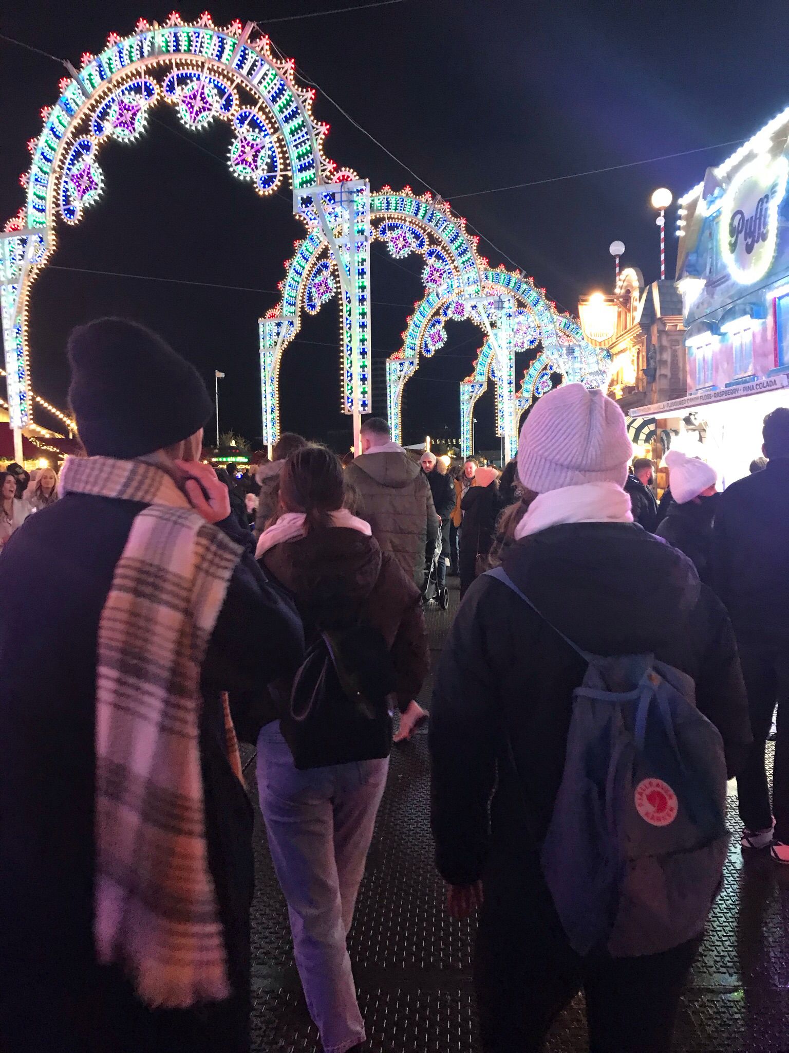 christmas decoration on a street in Sheffield