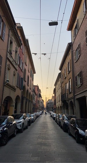picture of street view in Bologna, Italy